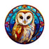 Bernadette Barn Owl Circular Glass Suncatcher Worktop Saver